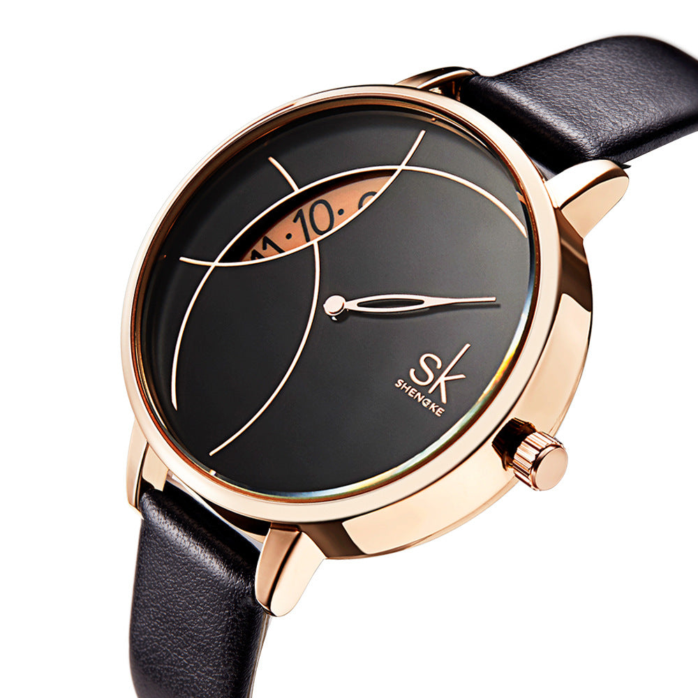 Women's Watch Women's Fashion Creative Mesh Strap Women's Watch Simple Niche Brand Watch