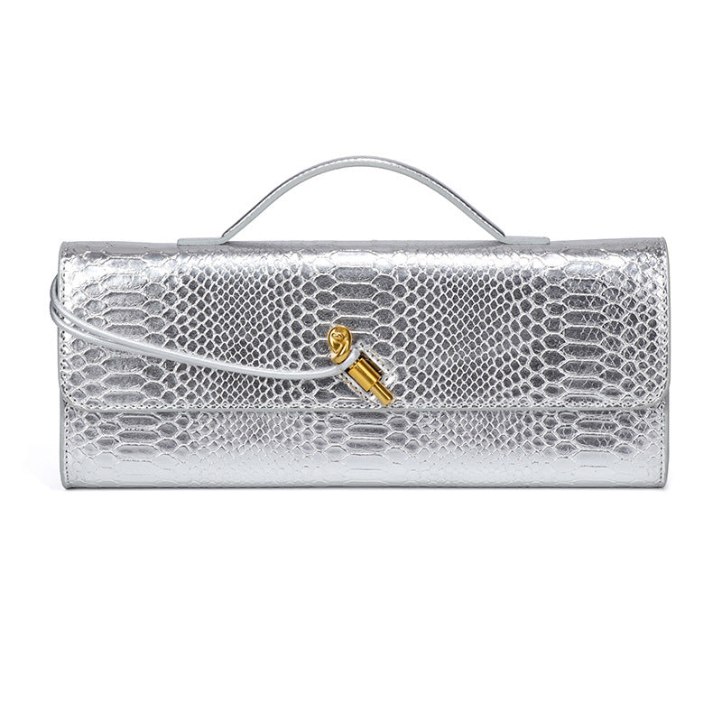 Women&#039;s Evening Bag In Hand Retro Stone Pattern Chinese Baguette Bag Organ All-match Single Shoulder Oblique
