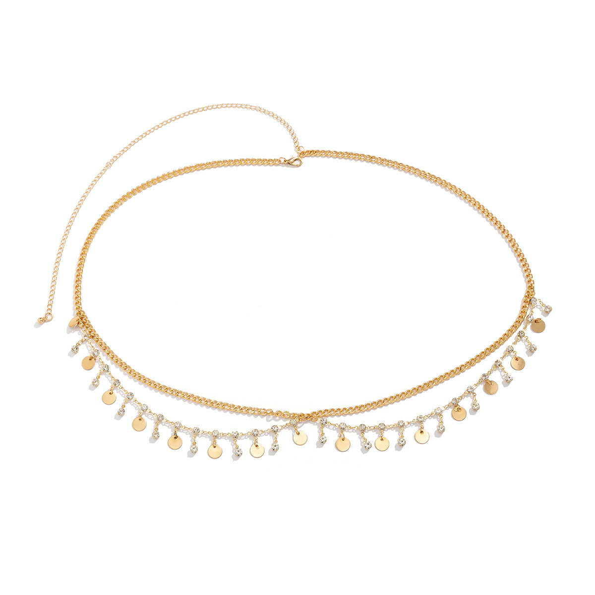 Jewelry Bikini Rhinestone Chain Waist Multi-layer Body Chain Butterfly Metal Tassel Waist Chain Women
