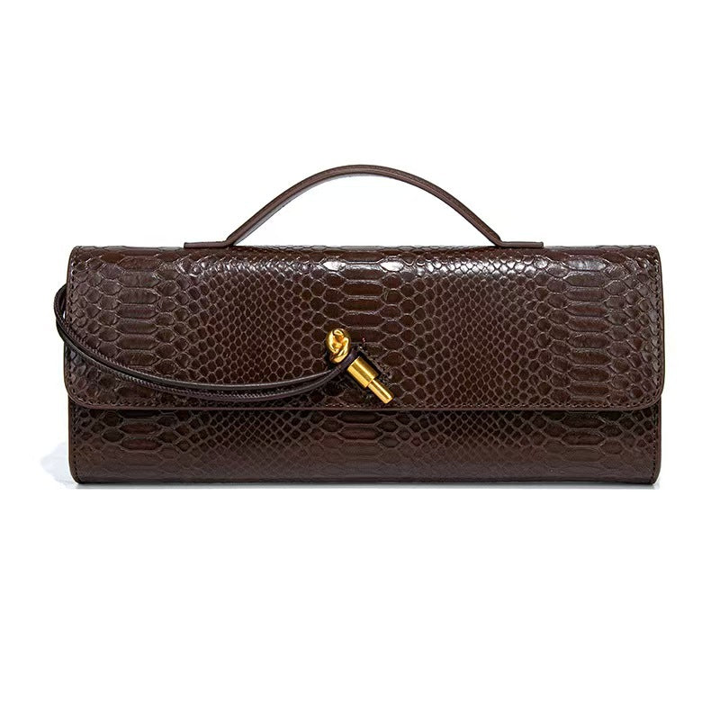 Women&#039;s Evening Bag In Hand Retro Stone Pattern Chinese Baguette Bag Organ All-match Single Shoulder Oblique