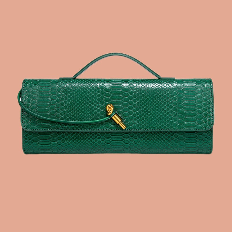 Women&#039;s Evening Bag In Hand Retro Stone Pattern Chinese Baguette Bag Organ All-match Single Shoulder Oblique